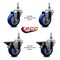 Service Caster 35 Inch Blue Polyurethane 10 MM Threaded Stem Caster Set 2 Brakes SCC SCC-TS20S3514-PPUB-BLUE-M1015-2-PLB2 - alternate 2